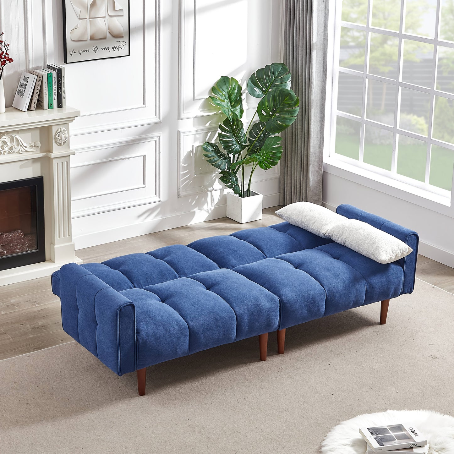 Convertible Futon Sofa Bed, Adjustable Couch Sleeper