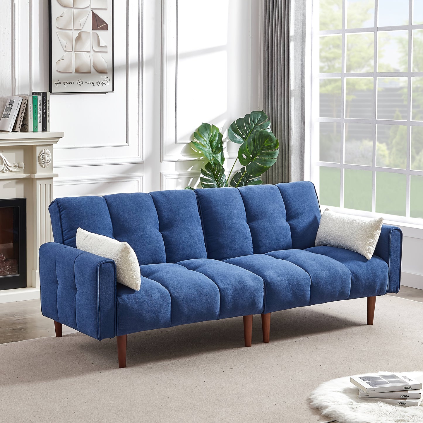 Convertible Futon Sofa Bed, Adjustable Couch Sleeper