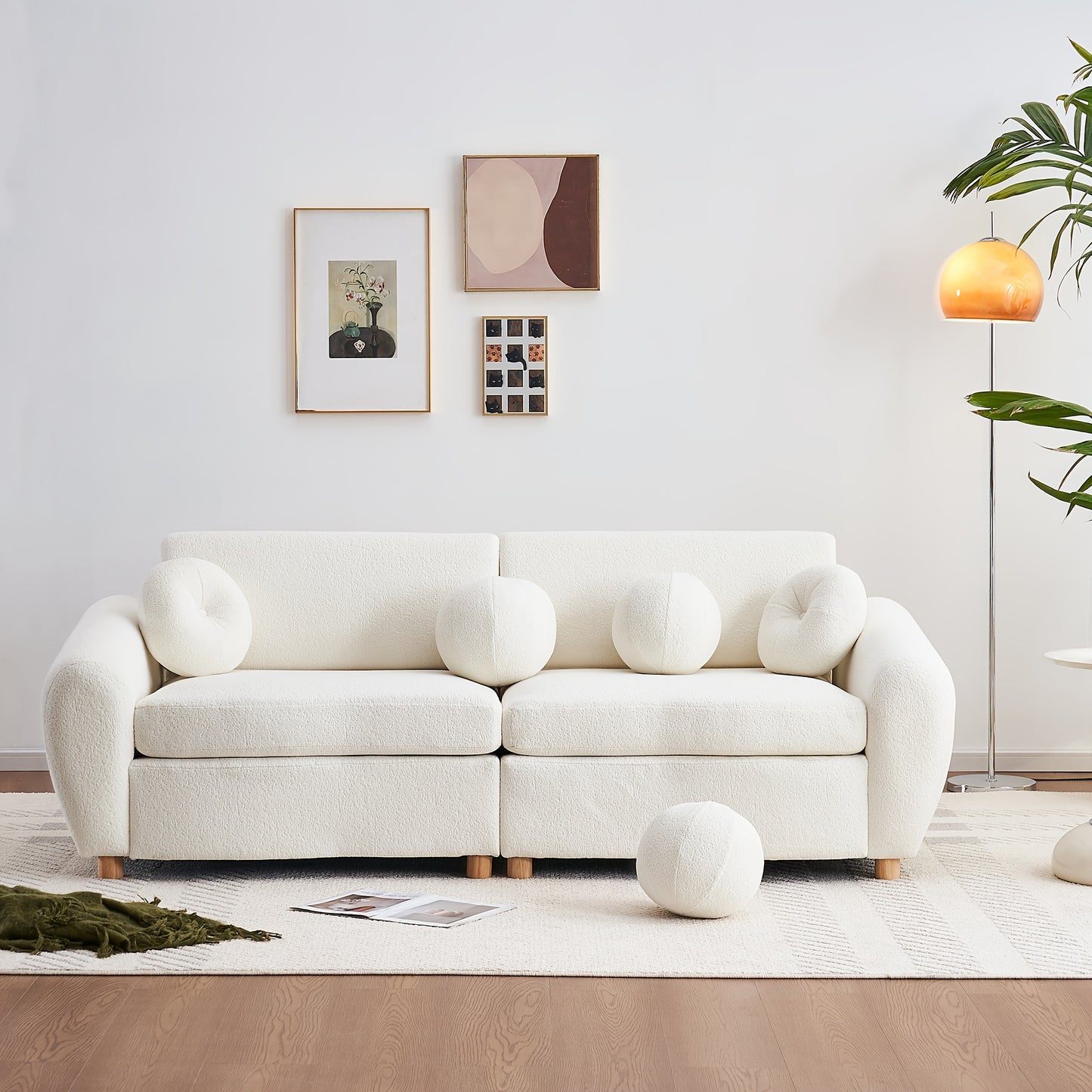 Modern Sofa For Living Room, 84" Green Chenille Sofa Couch, Sectional Love Seat Couch, Upholstered Sofa For Apatment Bedroom Home Office